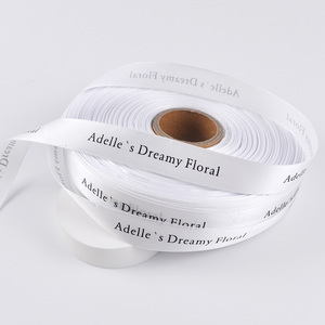 Nastri regalo bordo cablato stampato Logo floreale raso Grosgrain <span class=keywords><strong>nastro</strong></span> decorazione Natale <span class=keywords><strong>nastro</strong></span> personalizzato - Product Image 4