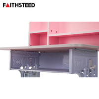 Ensemble de bureau et chaise ergonomiques pour enfants, hauteur réglable, table d'écriture pour enfants avec étagère de rangement pour la maison et l'école