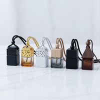 Bouteille diffuseur de voiture en verre 8ml vide avec bouchon en bois, diffuseur d'air suspendu, aromathérapie, vente en gros usine personnalisée
