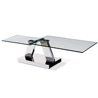 Table à thé pliante italienne de luxe en pierre frittée ronde en métal miroir Golen en acier inoxydable table basse centrale de salon intelligente