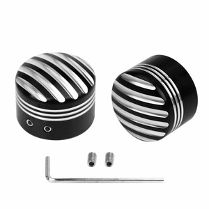 Accesorios de motocicleta cubierta de tuerca de tapa de eje delantero cortado para Harley Softail Sportster <span class=keywords><strong>Iron</strong></span> <span class=keywords><strong>883</strong></span> XL 1200 negro - Product Image 3