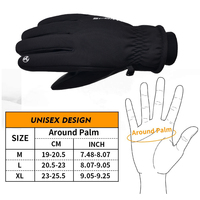 Gants de ski pour adultes personnalisés, imperméables, compatibles avec les écrans tactiles, gants de snowboard, gants d'hiver chauds doublés pour les sports d'hiver par temps froid