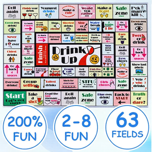 Gioco da Tavolo Tipsy Land - Divertente Gioco Alcolico <span class=keywords><strong>per</strong></span> Natale, <span class=keywords><strong>Capodanno</strong></span>, Matrimoni, Feste <span class=keywords><strong>per</strong></span> Singoli, Antiscivolo in Gomma - Product Image 6