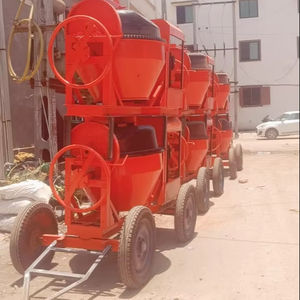 Bétonnière portative robuste à roues, électrique ou diesel, moteur 5 CV, 10 m³/h, équipement de construction haute efficacité - Product Image 1