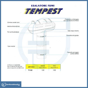 Ventilateur de fumée réglable Tempest 120-125 mm pour chaudières, pièces essentielles pour chaudières - Product Image 2