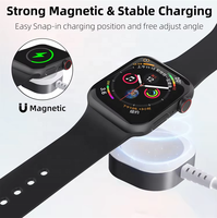 Offres Spéciales Portable Mini forme carrée magnétique chargeur sans fil montre intelligente chargeur sans fil pour iWatch pour autre montre intelligente