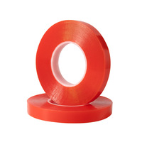 Cinta Adhesiva de PET MOPP de Doble Cara Transparente con Película Roja de 100m 205m, Adhesivo Fuerte para Uso Automotriz, Resistente a Altas Temperaturas