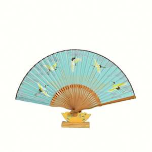 Éventail en bambou personnalisé en PVC écologique, matériau plastique durable, cadeau de mariage pour fournitures promotionnelles de fête et de danse - Product Image 4