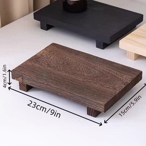 Wooden <b>Display</b> Tray Rectangular Pine Wood Desktop Stand For Decoration Photography Prop - Product Image 3