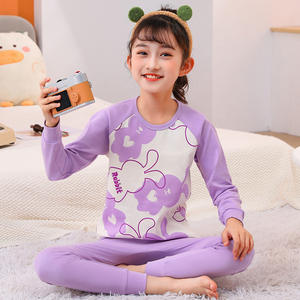 Pantalons d'automne et <span class=keywords><strong>sous</strong></span>-vêtements en coton chauds pour enfants garçons filles vêtements décontractés avec motif de dessin animé pour le printemps hiver - Product Image 3