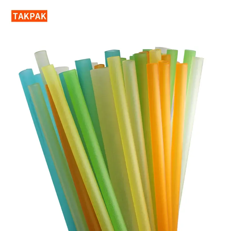 Biodegradable Food Grade Straws Degradable Straw Made Of Corn Starch And Rice Materials Drinking Straw With Multiple Colors