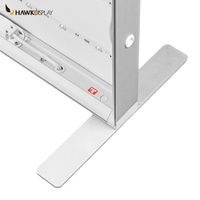 Nouveau produit phare : Écran d'affichage portable double face en tissu, support de boîte lumineuse publicitaire LED