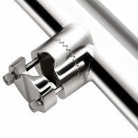 Support de canne à pêche réglable en acier inoxydable 316 avec tube évasé doublé blanc pour bateau, accessoires de quincaillerie marine