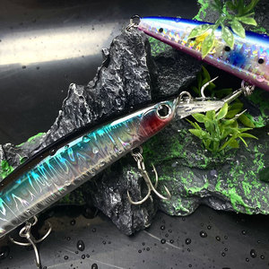 Esca Artificiale Galleggiante a Lunga Gittata 130F per Pesca in Mare, 130mm/25g, in Acciaio Inossidabile Stampato, con Ami per Spigola - Product Image 4