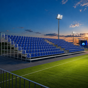 Asientos Clásicos Plegables para Gradas con Ruedas, de Metal y Aleación de Aluminio Duraderos para el Espectáculo Deportivo Diario - Product Image 2