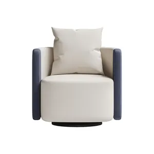 Lüks Modern beyaz kumaş döner koltuklar şezlong salon boş sandalye büro sandalyeleri yatak odası mobilyası oturma odası sandalyeleri