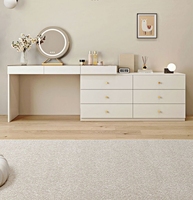 Commode multifonctionnelle moderne éclairée pour salon, coiffeuse durable, organisateur de maquillage rotatif en bois MDF, lit-canapé en option