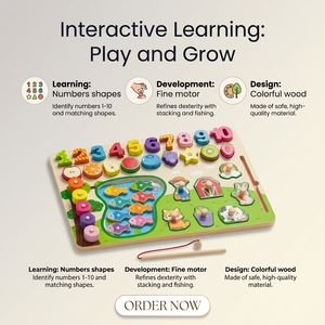Tableau <span class=keywords><strong>de</strong></span> comptage <span class=keywords><strong>en</strong></span> bois magnétique avec pêche, scène <span class=keywords><strong>de</strong></span> ferme, formes <span class=keywords><strong>de</strong></span> fruits, empilage <span class=keywords><strong>de</strong></span> piquets, motricité fine pour tout-petits, CE CPC, vente <span class=keywords><strong>en</strong></span> gros, OEM, personnalisé - Product Image 4