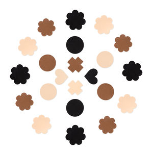 Accessoires intimes en satin sans dentelle multi-formes tissé mamelon Cove couvre-sein jetable Pasties - Product Image 3