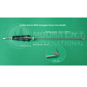 Ciseaux à forceps de cardiologie à mâchoires orientées à 120 degrés en acier inoxydable, instrument réutilisable pour les procédures de chirurgie cardiaque - Product Image 2
