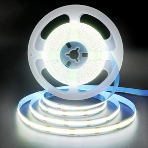 โรงงานผลิตแถบไฟ LED COB ทองแดง 320 LED/เมตร มาตรฐาน IP20 แรงดัน 12V/24V ขนาด 5 มม. แบบยืดหยุ่น Ra90 ปรับความสว่างได้ สำหรับใช้งานภายในอาคาร - Product Image 2