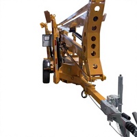 Plateforme élévatrice hydraulique montée sur remorque, à flèche articulée, propulsée par batterie