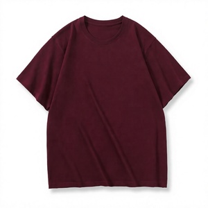 เสื้อยืดคอกลมแขนสั้นผ้าฝ้ายสีพื้นสำหรับผู้ชาย ทรงปกติ สวมใส่สบาย ผ้าเจอร์ซีย์ถัก - Product Image 1