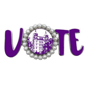 Luxe Designer Accent Paars Geëmailleerde Nationale Raad Van Neger Vrouwen Geïnspireerd Ncnw Life Ncnw Erfenis Parel Reversspeld Broche - Product Image 6