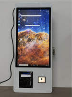 Machine de paiement en libre-service pour restaurant, lavage de voitures, kiosque, avec lecteur de code-barres SDK, 21,5, 24, 27, 32 pouces