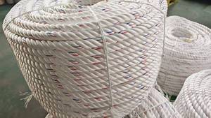 <span class=keywords><strong>Cuerda</strong></span> de Danline de PP de 4 Hebras, Color Blanco con Rojo y Azul, Gran Venta en Indonesia y Malasia - Product Image 2