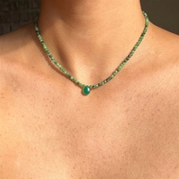 Collar de gargantilla de piedra solar al por mayor, hecho a mano, personalizado, minimalista, hipoalergénico, que no se deslustra