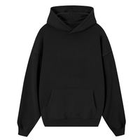 Sweat-shirt à capuche en molleton de coton épais personnalisé avec logo brodé et broderie en tissu éponge
