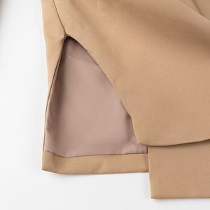 سترة نسائية كاجوال أنيقة بأكمام طويلة وياقة مسننة بلون واحد بثلاثة ألوان - Product Image 4