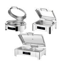 Équipement de restaurant buffet : équipement de chauffage et de maintien au chaud à vapeur universel en acier inoxydable 220V, ensemble de chauffe-plats.