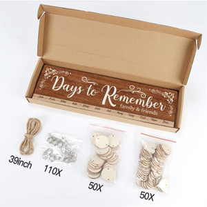 2024 en bois se souvenir calendrier signe Plaque famille amis anniversaire calendrier rappel conseil avec 100 pièces étiquettes en bois - Product Image 4
