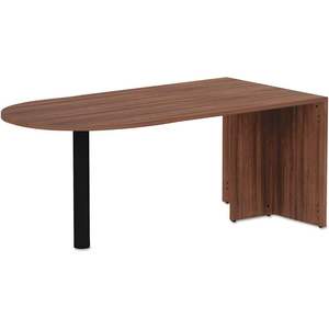 Bureau Alera Valencia Series D-Top en noyer moderne, 71'' x 29,5'' x 29,5'', mobilier de bureau pour immeuble de bureaux ou chambre à coucher - Product Image 3