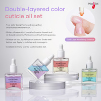 MissGel – Kit d'huile à cuticules bicolore à la vitamine E – Nutrition végétalienne pour les soins des ongles et des cuticules – Soin beauté nourrissant et réparateur pour les doigts