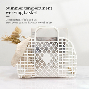 Handheld Eco-Friendly Multifunction Simplicity PE Plastic Summer Portable Detachable Shopping <strong>Storage</strong> <strong>Basket</strong> - Product Image 2