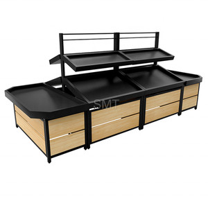 Présentoir Commercial Premium en Acier et Bois pour Fruits et Légumes – Rayonnage Gondole pour Supermarché - Product Image 4