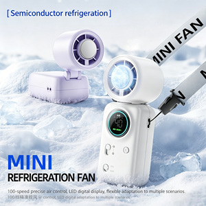 Mini Ventilador Semiconductor, 100 Velocidades Graduales, Viento de 10M/S, Pantalla LED Inteligente, 4000mAh, Portátil para Ejercicio al Aire Libre y Viajes - Product Image 6