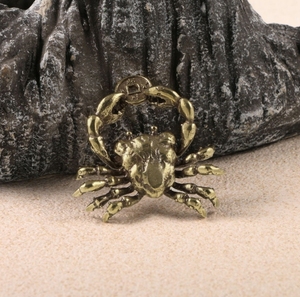 Đồng cũ cua đồ trang trí cua cua nhỏ Mặt dây chuyền chìa khóa mặt dây chuyền thủ công kim loại - Product Image 5