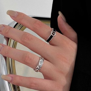Silver Ruitai S925 Silver Pig Nose <b>Open</b> <b>Ring</b> For Women Minimalist Design Everyday Wear - Product Image 1