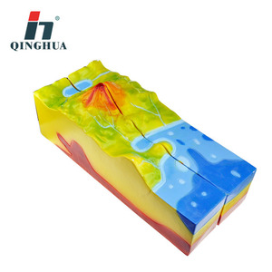 Modelo de Erupción Volcánica Qinghua, Material PVC, Instrumento de Enseñanza Geológica y Geomorfológica, Ayuda Didáctica para la Erupción de Lava - Product Image 1