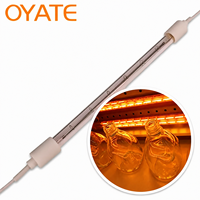 Lampe chauffante infrarouge halogène à ondes courtes, tube chauffant IR en quartz pour le chauffage de feuilles de thermoformage plastique, OEM ODM