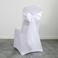 Ruban de chaise en satin de qualité supérieure, en polyester soyeux et lisse, pour la décoration de mariages, banquets, hôtels, fêtes et événements 17x275cm 7x108"