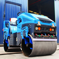Compacteur à rouleaux d'asphalte diesel hydraulique à double tambour de 2 tonnes pour engins de construction, haute efficacité