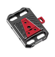 Mini plaque de batterie en V en alliage d'aluminium, pince de rail à double trou de 15 mm, support de caméra multifonctionnel, flexible et léger