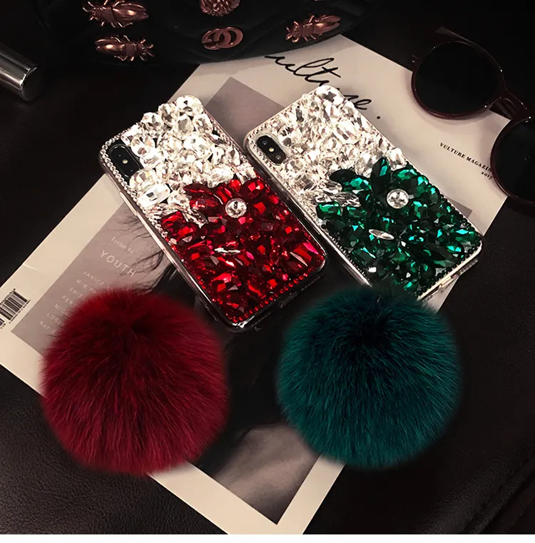 Luxury Women New Style Diamond Pearl Cell Phone Diamond Bling For Iphone 13 14 Customized Case