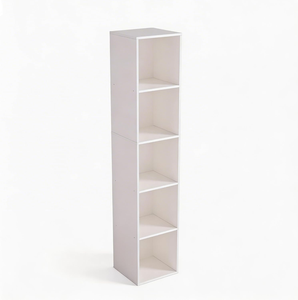 Organizador de Almacenamiento Blanco de 5 Cubos, Estantería Abierta Independiente para Oficina en Casa, Dormitorio, Sala de Estar o Estudio - Product Image 1