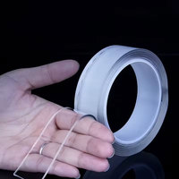 Ruban adhésif transparent sans trace réutilisable, imperméable, extra fort, double face, nano-adhésif